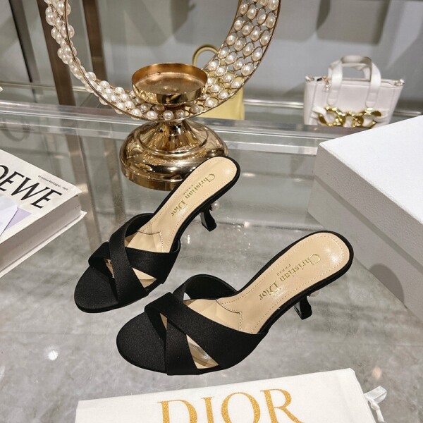 위핑,24SS 디올 Dior Tribales 뮬 힐 KCO068SAT S42P (3칼라)